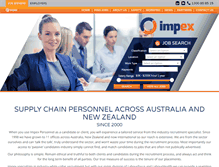 Tablet Screenshot of impexpersonnel.com.au